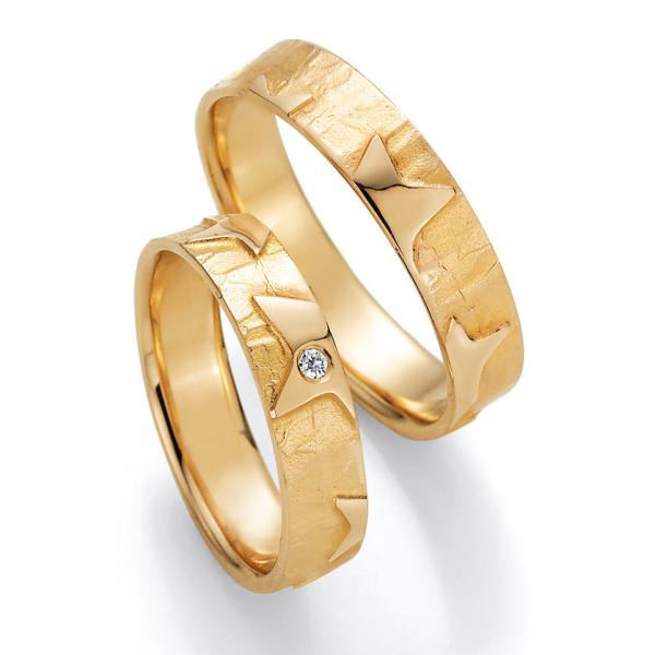 Nowotny-Collection Ruesch Trauringe Gelbgold 66/51130-050 + 66/51140-050